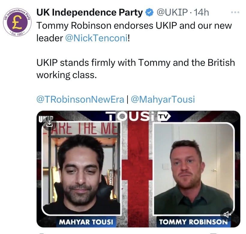 Yaxley-Lennon floats tie up with UKIP