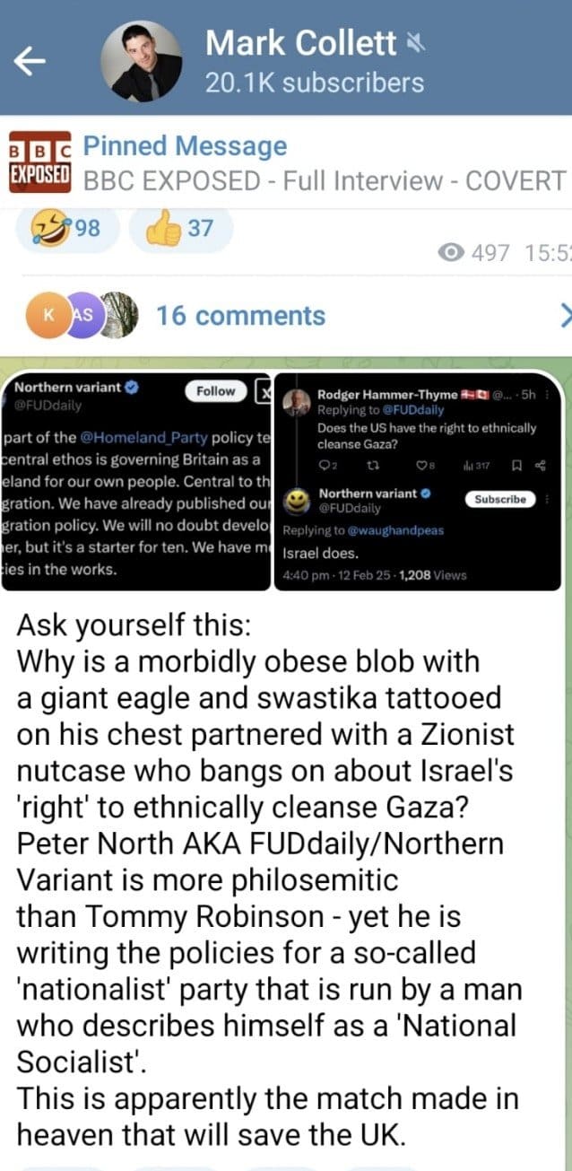 The online tiff between Peter North (Northern variant) and Mark Collett of PA...part 2