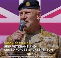 Simon Bean, UKIP's violently-disposed spokesman on Veterans and Armed Forces