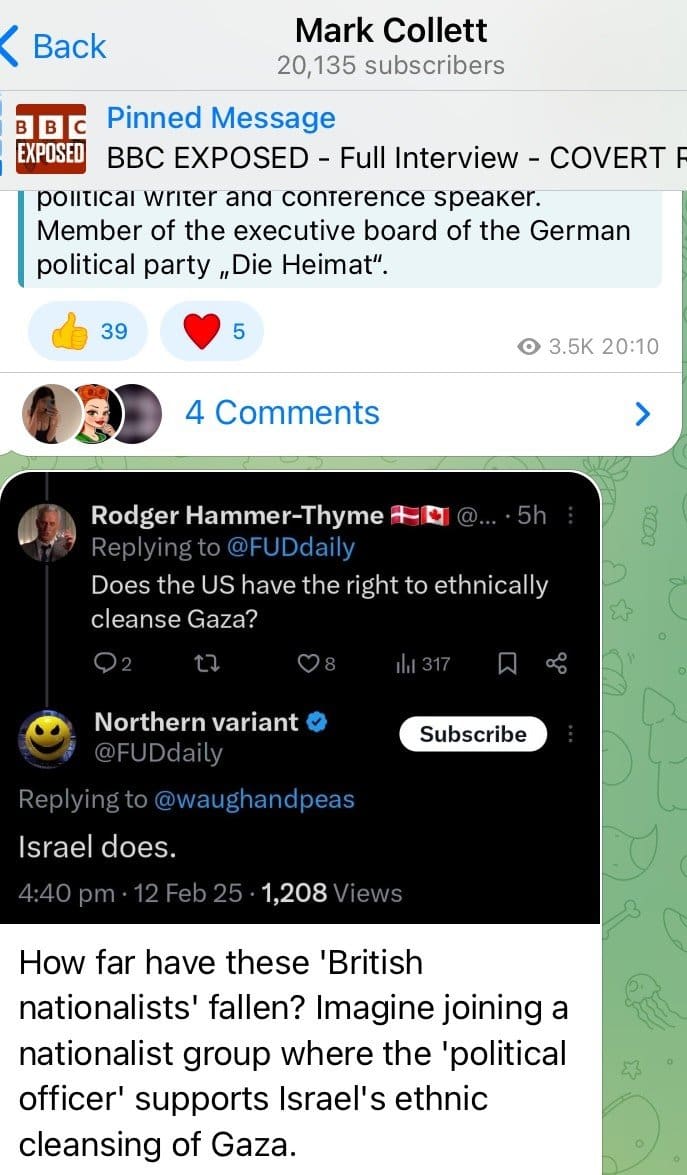 The online tiff between Peter North (Northern variant) and Mark Collett of PA...part 1