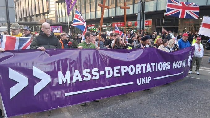 Manchester UKIP marchers call for mass deportations
