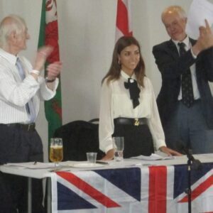 Isabel Peralta gets standing ovation at British nazi rally