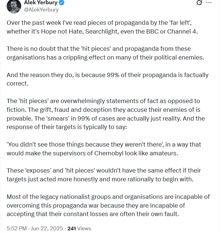Yerbury says Searchlight is 99% right