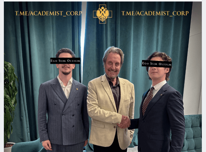 Elon Musk's father with Russian nationalists
