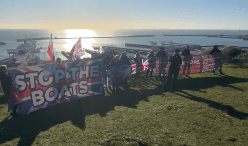 Anti-migrant demo Dover Nov 2025