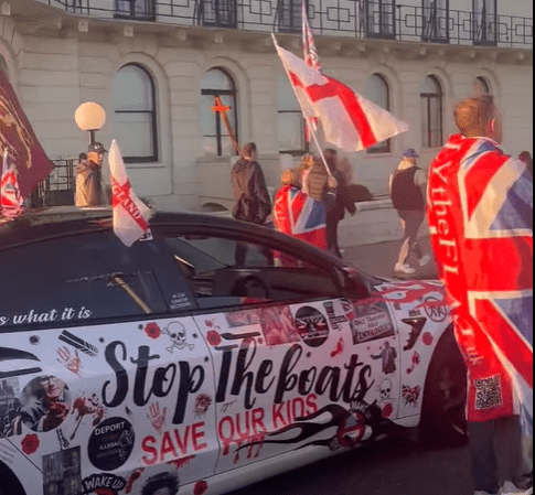 Shaun Chaney at UKIP demo Dover 12 dec 2025