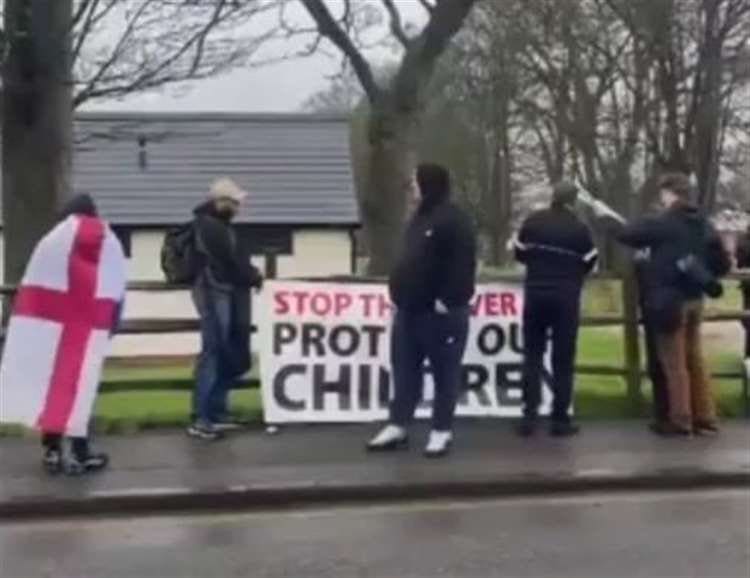 Napier barracks Folkestone demo November 2025