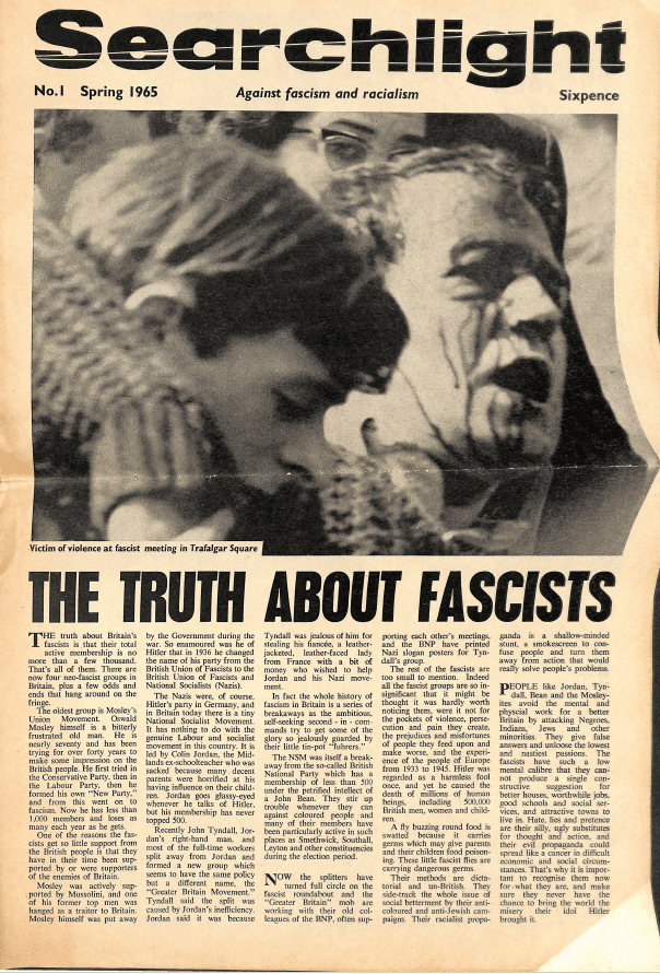 First issue of Searchlight as newspaper, 1965