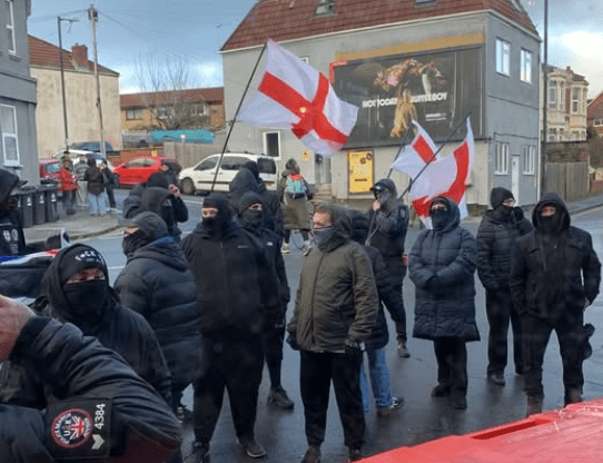 Bristol Patriots attack antifascist fundraiser, Bristol 14 Feb 2026