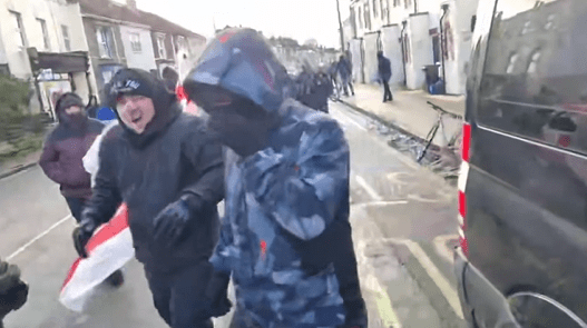 Bristol Patriots attack antifascist fundraiser, Bristol 14 Feb 2026