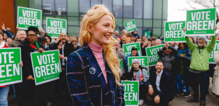 Green party campaign Gorton and Denton