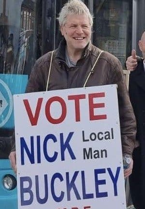 Steve Smith campaigns for Nick Buckley