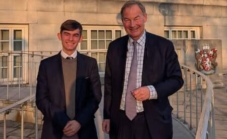 Kieran Mishchuk with Rupert Lowe
