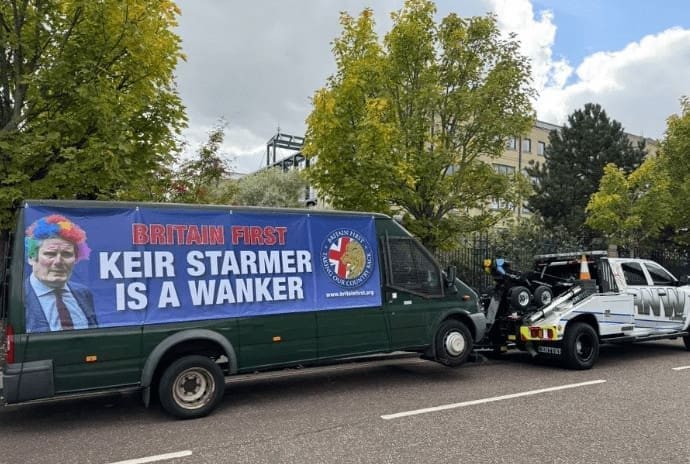 Britain First battle bus seized