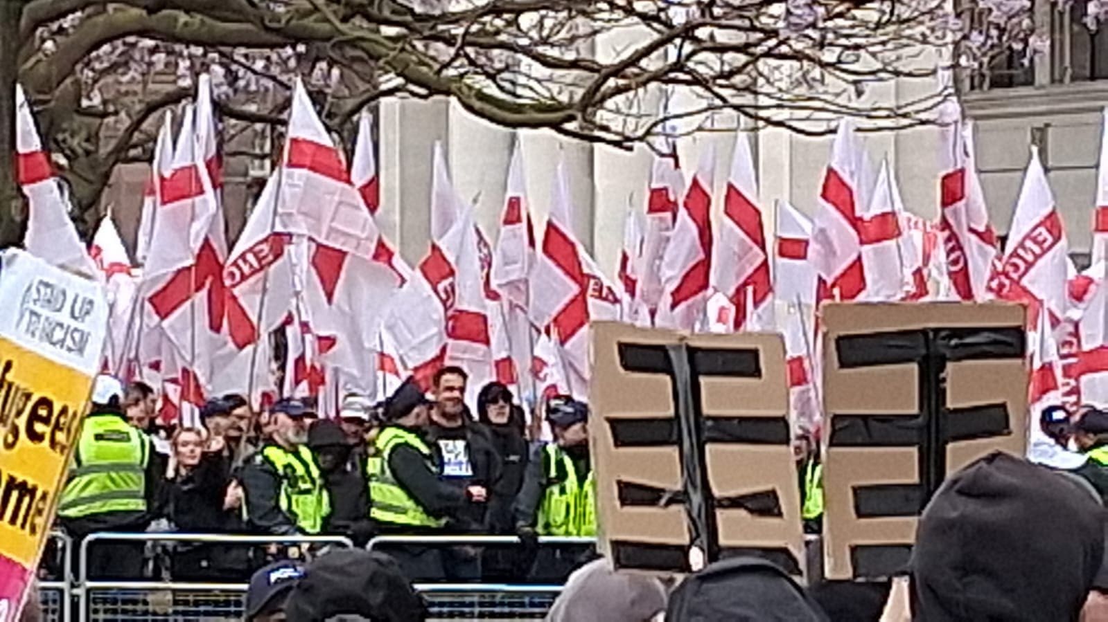 Britain First speechless as police seize sound system and anti-fascists seize the Square