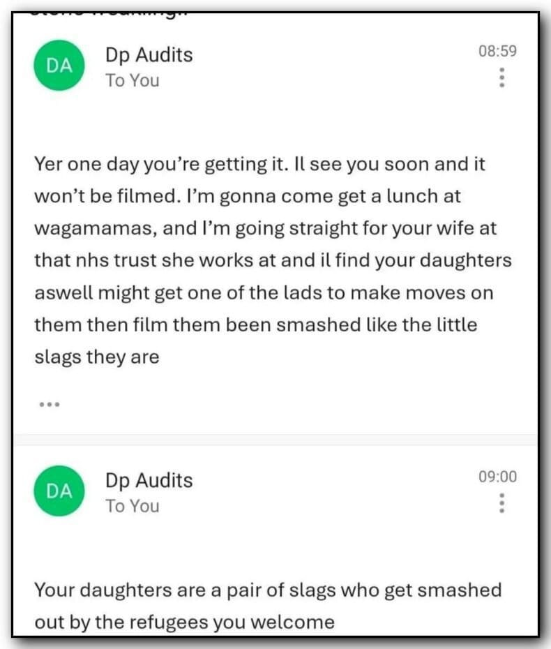 Paul Dunbar threats