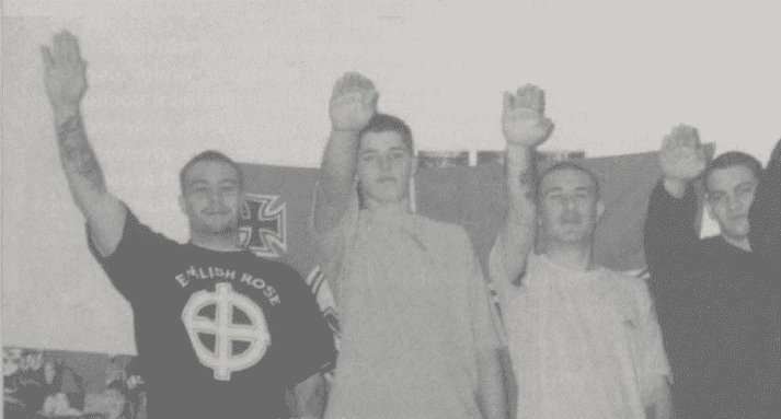 Phil Curson (left) with Harold Hill nazi gang