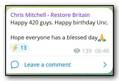 Happy Hitler birthday from Chris Mitchell