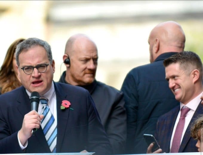 Ezra levant with Tommy Robinson