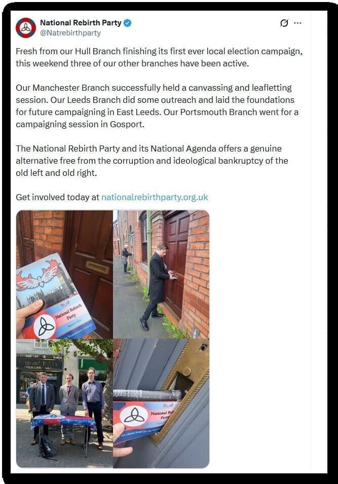 NRP tweet about Manchester activities